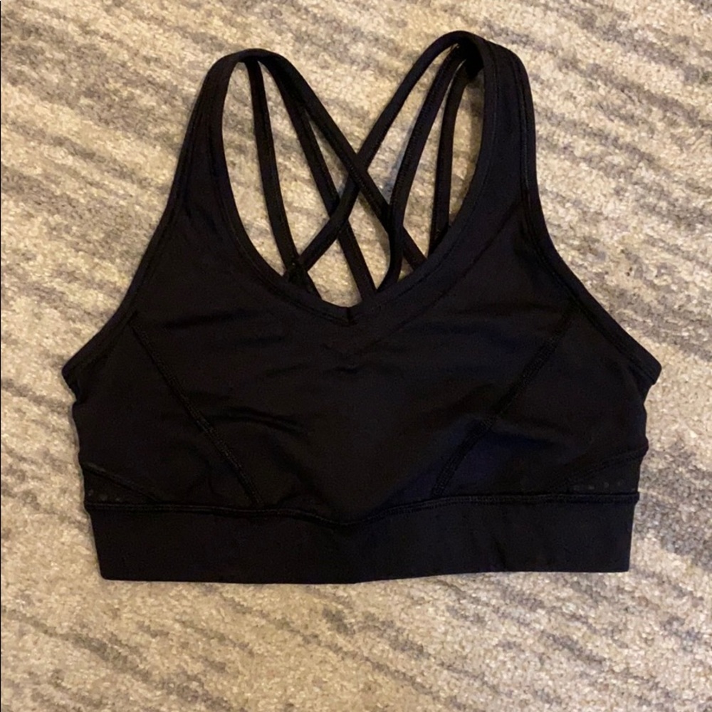 Lululemon Athletica sports bra, black, size 8